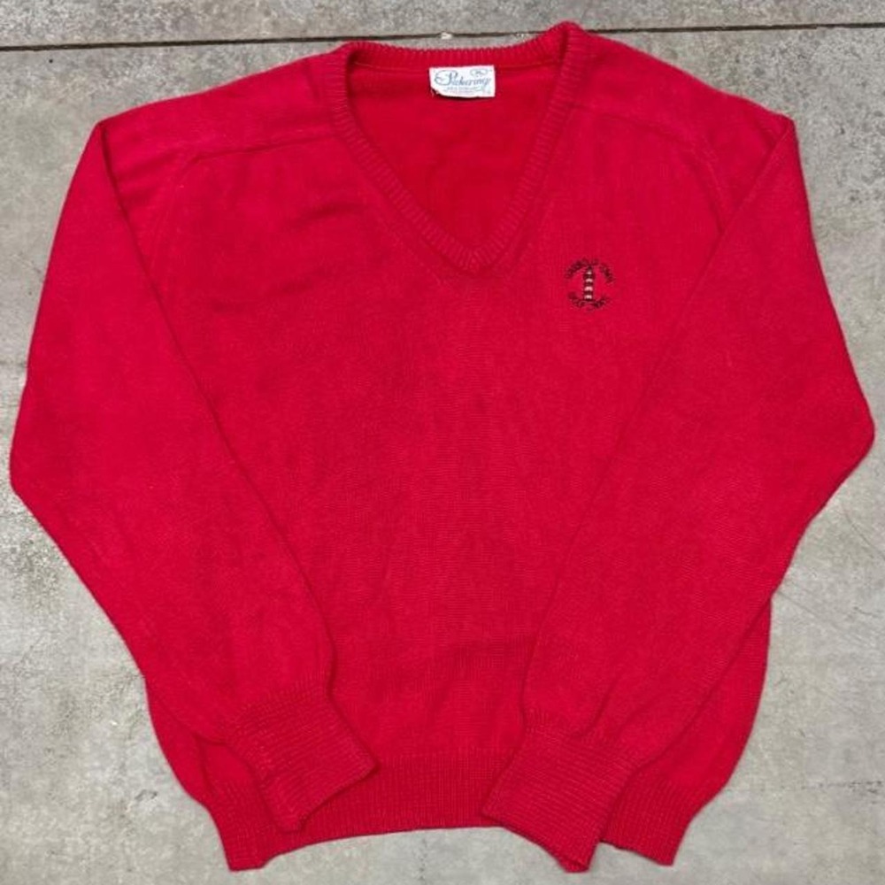 Harbor Town Golf Course Vintage 90s Pickering Wool Knitted V Neck Sweater Sz XL